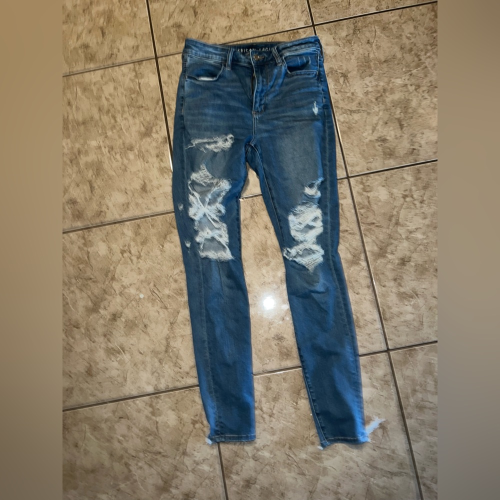 American eagle super high rise curvy jeggings